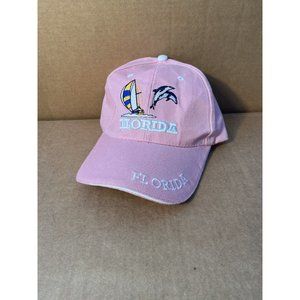 Florida Embroidered Pink Baseball Cap Hat One Size